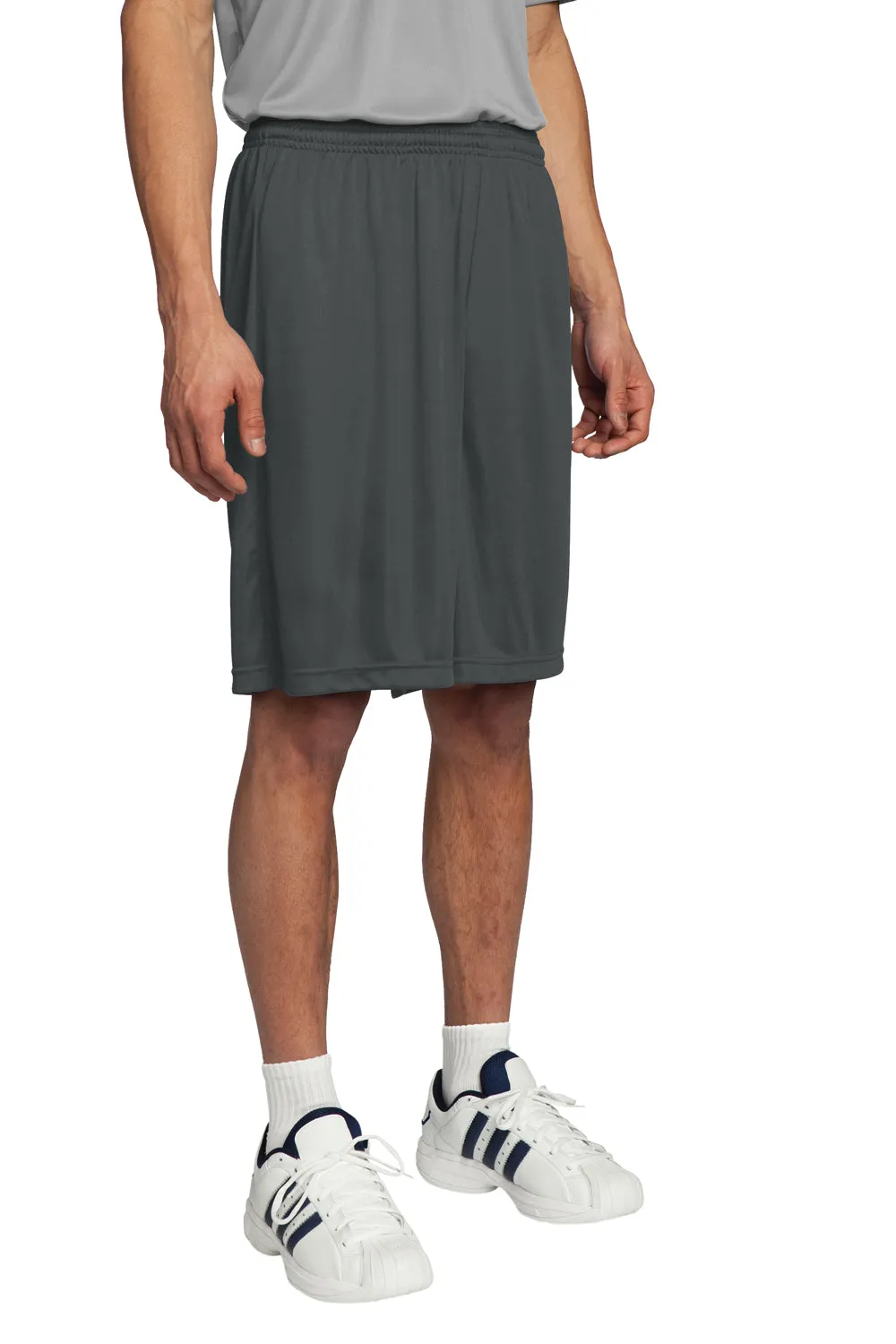Sport-Tek Shorts Homme Concurrent à Évacuation d'Humidité - Gris Fer