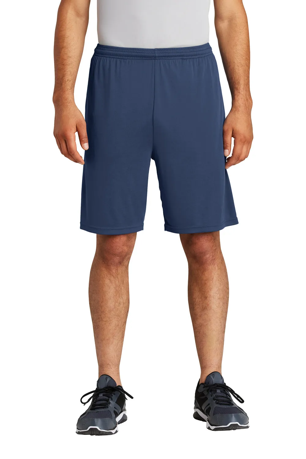Sport-Tek Shorts Homme Concurrent à Évacuation d'humidité avec Poches - Bleu Marine