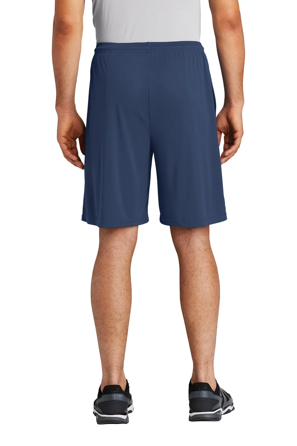 Sport-Tek Shorts Homme Concurrent à Évacuation d'humidité avec Poches - Bleu Marine