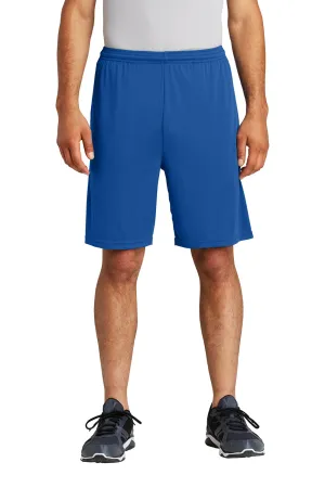 Sport-Tek Shorts Homme Concurrent à Évacuation d'Humidité avec Poches - Bleu Royal Véritable