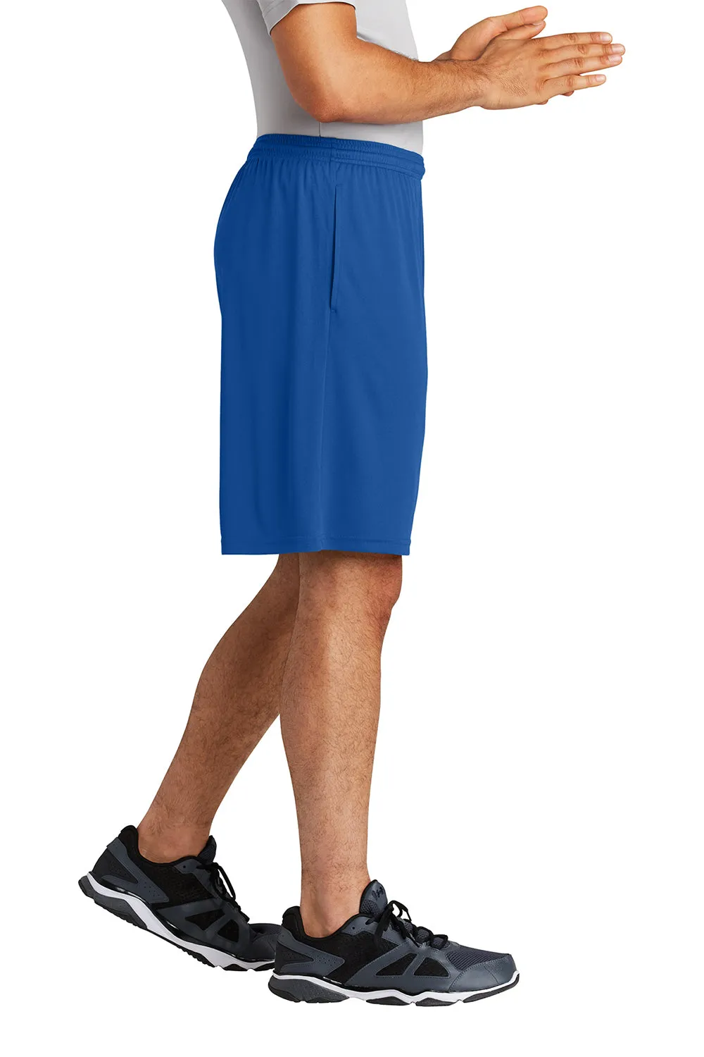 Sport-Tek Shorts Homme Concurrent à Évacuation d'Humidité avec Poches - Bleu Royal Véritable
