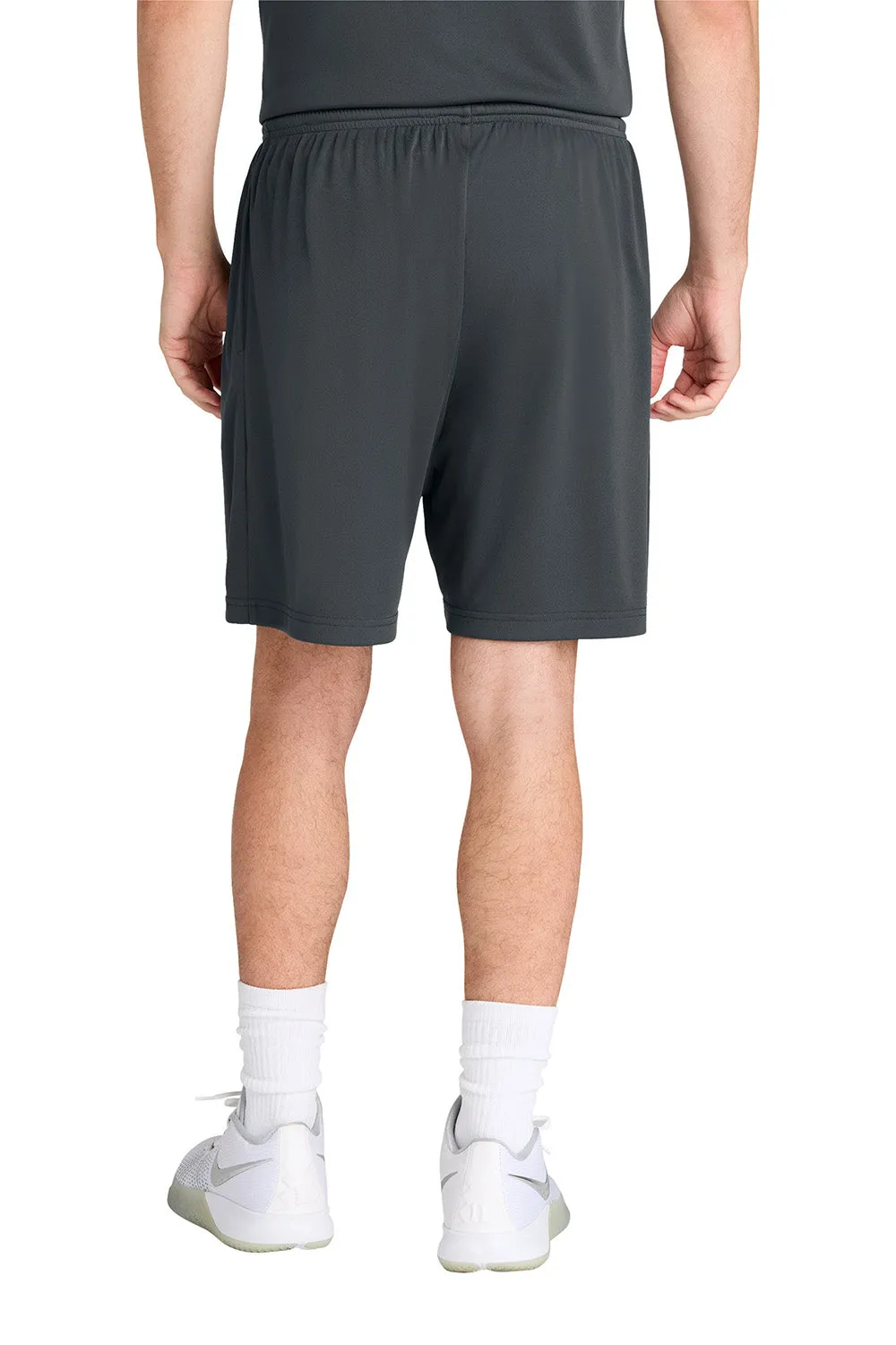 Sport-Tek Shorts de Sport pour Hommes à Évacuation de l'Humidité avec Poches - Gris Fer