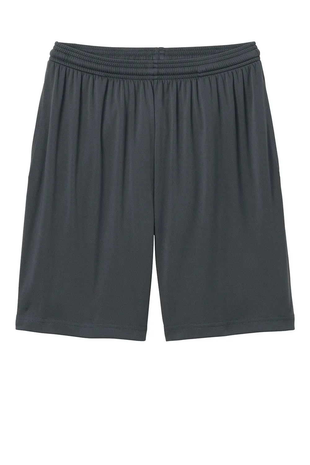 Sport-Tek Shorts de Sport pour Hommes à Évacuation de l'Humidité avec Poches - Gris Fer