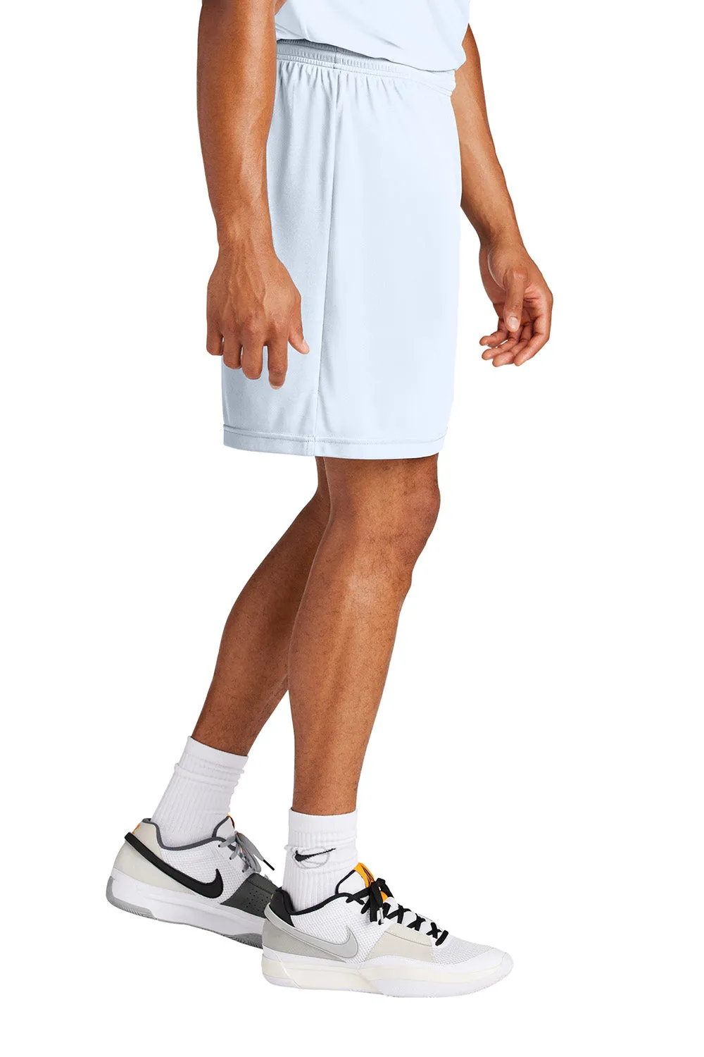 Sport-Tek Shorts de Sport Hommes Concurrence Évacuation d'Humidité - Blanc