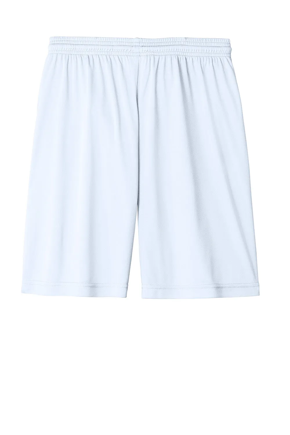 Sport-Tek Shorts de Sport Hommes Concurrence Évacuation d'Humidité - Blanc