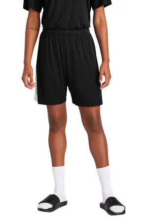 Sport-Tek Shorts de compétition pour hommes à évacuation d'humidité United Athletic - Noir/Blanc