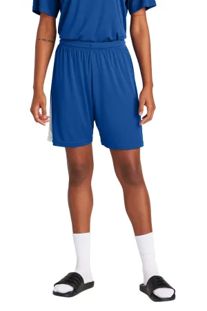 Sport-Tek Shorts de compétition pour hommes à évacuation d'humidité United Athletic - Bleu royal véritable/Blanc