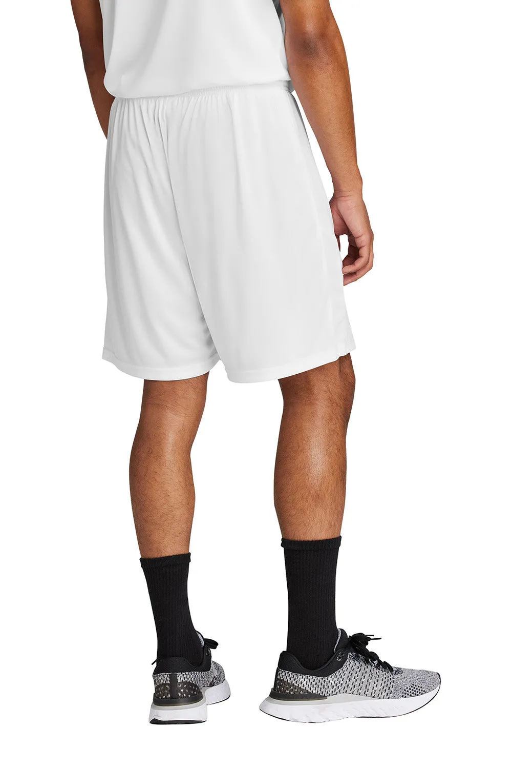 Sport-Tek Shorts de compétition pour hommes à évacuation d'humidité United Athletic - Blanc