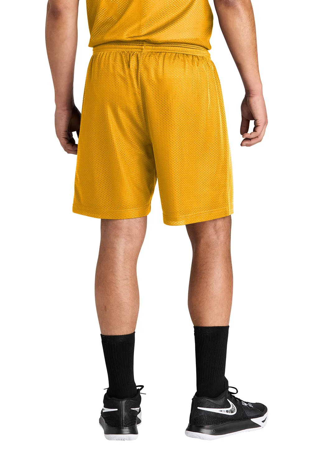 Sport-Tek Shorts de Sport en Maille pour Hommes à Évacuation de l'Humidité - Or