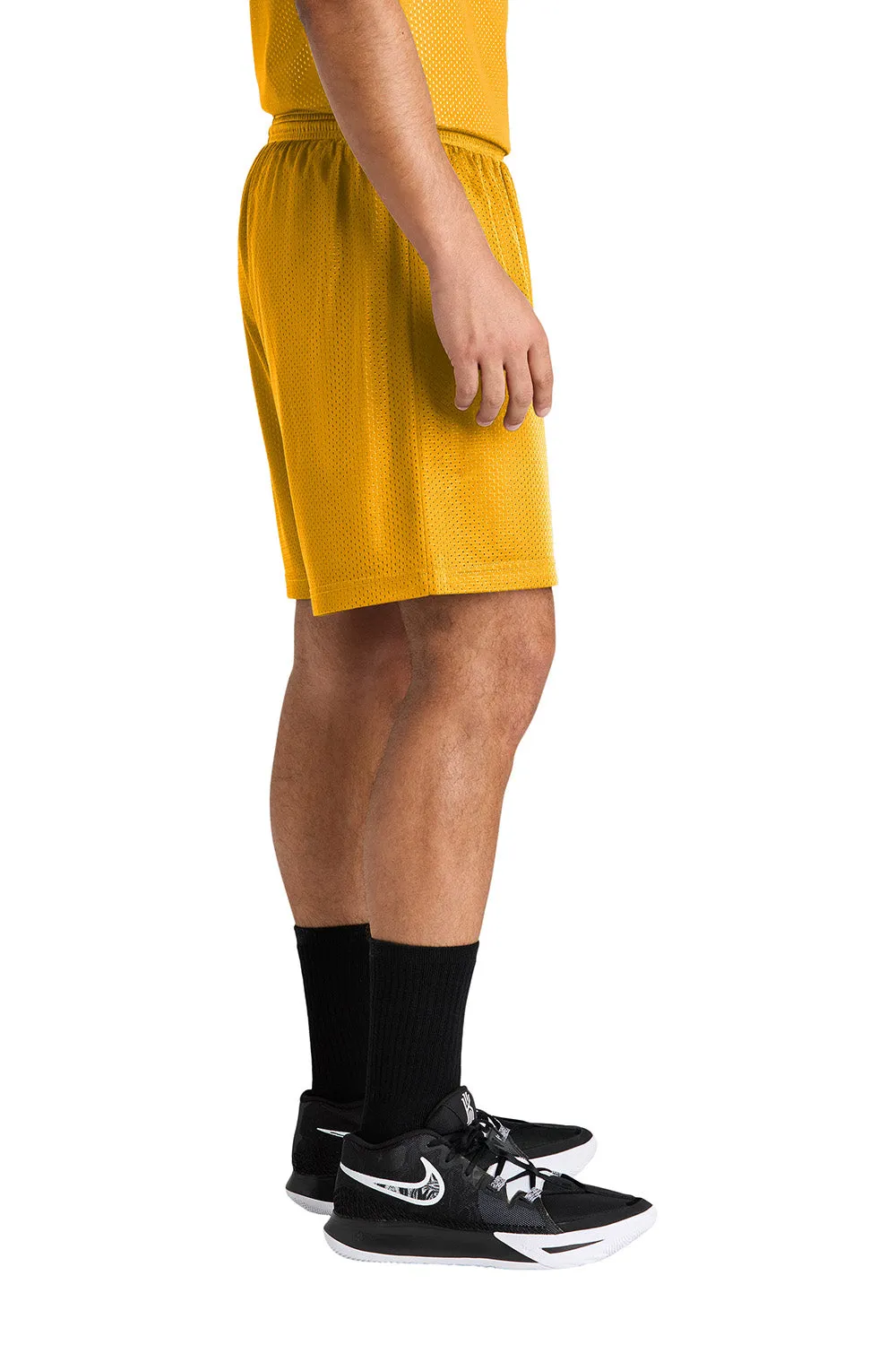 Sport-Tek Shorts de Sport en Maille pour Hommes à Évacuation de l'Humidité - Or