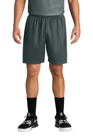 Sport-Tek Shorts de Sport en Maille pour Homme à Évacuation d'Humidité - Gris Fer
