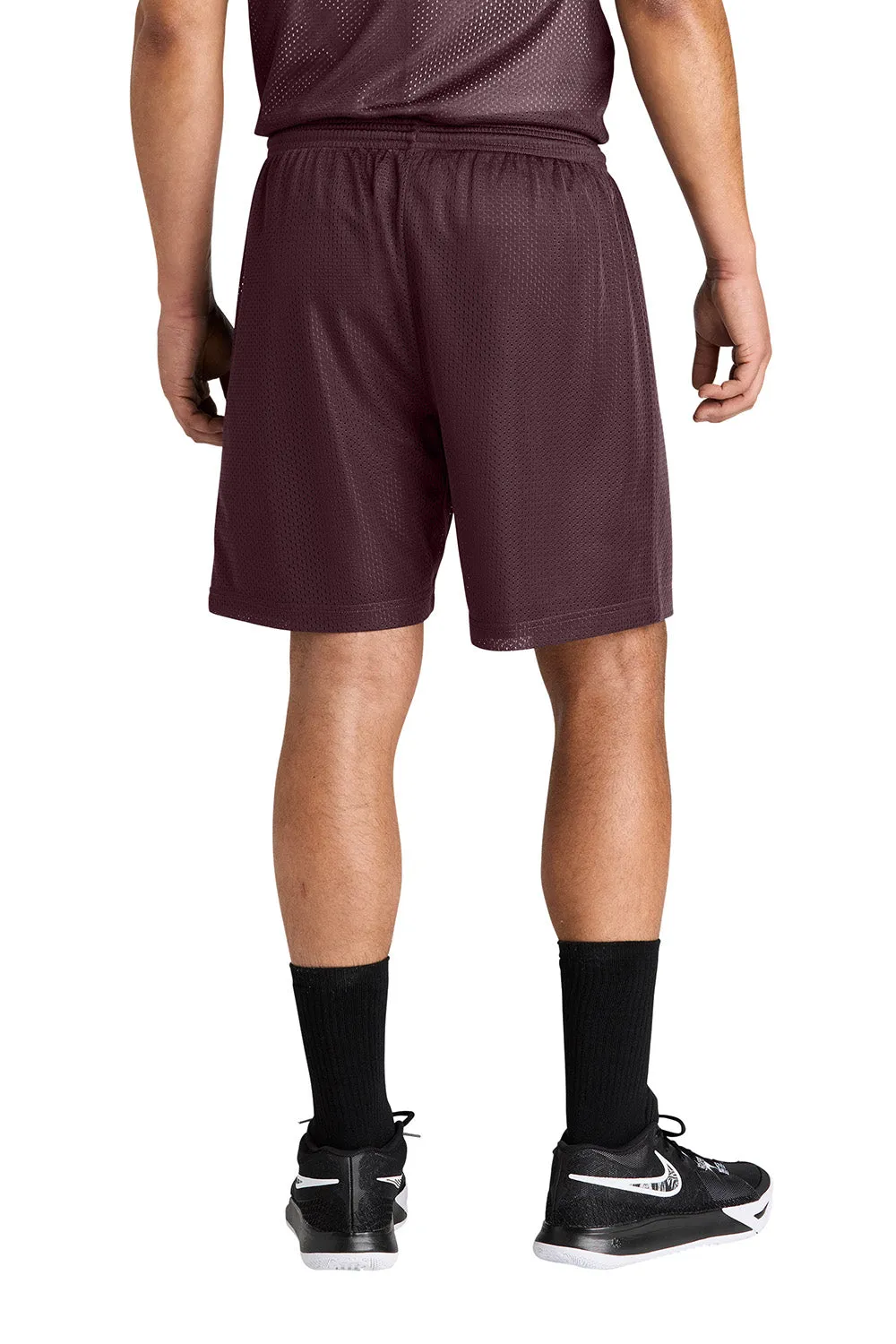 Sport-Tek Shorts de Sport en Maille pour Hommes à Évacuation de l'Humidité - Marron