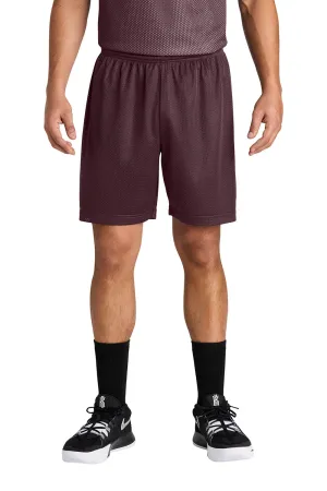 Sport-Tek Shorts de Sport en Maille pour Hommes à Évacuation de l'Humidité - Marron