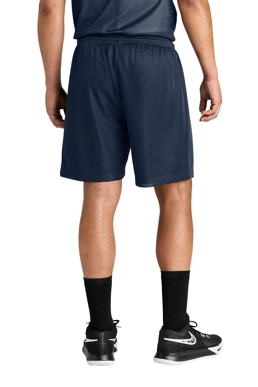 Sport-Tek Shorts de Sport en Maille Respirante pour Hommes - Bleu Marine
