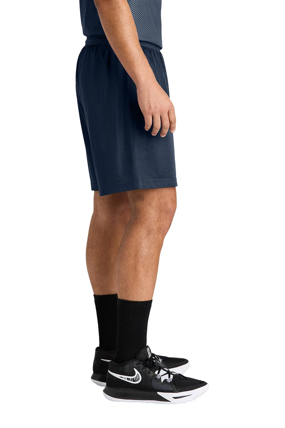 Sport-Tek Shorts de Sport en Maille Respirante pour Hommes - Bleu Marine