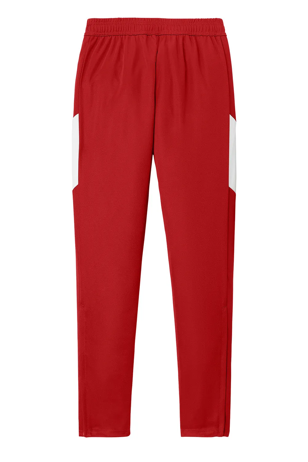 Pantalon de voyage pour homme Sport-Tek à évacuation de l'humidité avec poches - Rouge foncé/Blanc