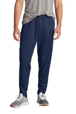 Pantalon de voyage pour homme Sport-Tek à évacuation de l'humidité avec poches - Bleu marine véritable/Blanc