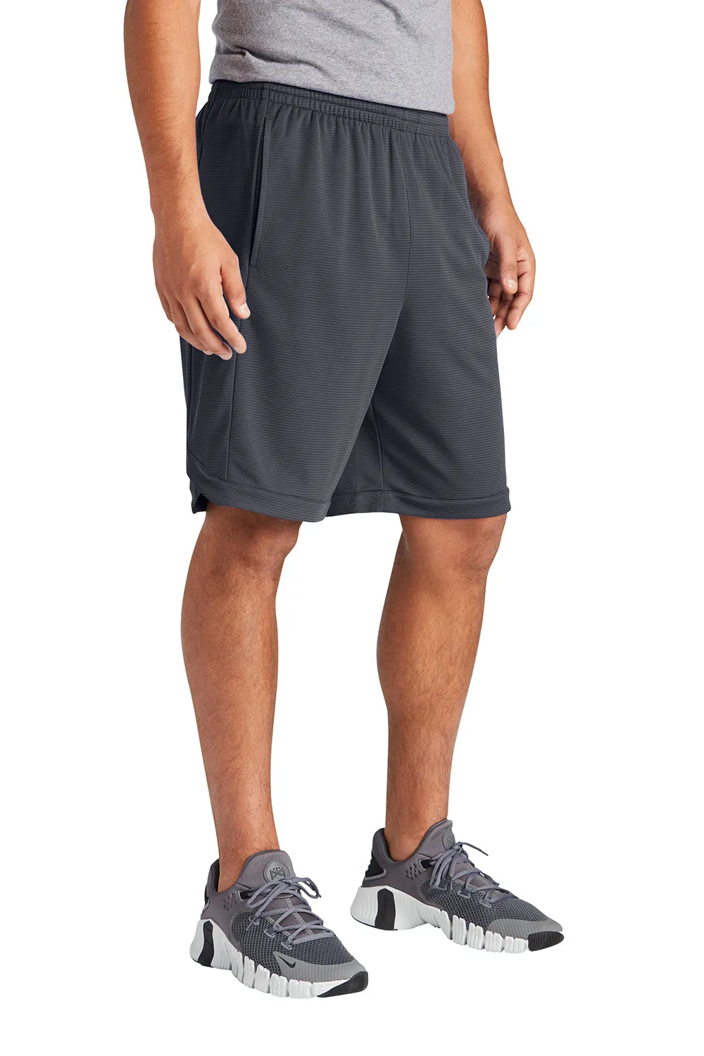 Sport-Tek Shorts de position PosiCharge pour hommes avec poches - Gris graphite