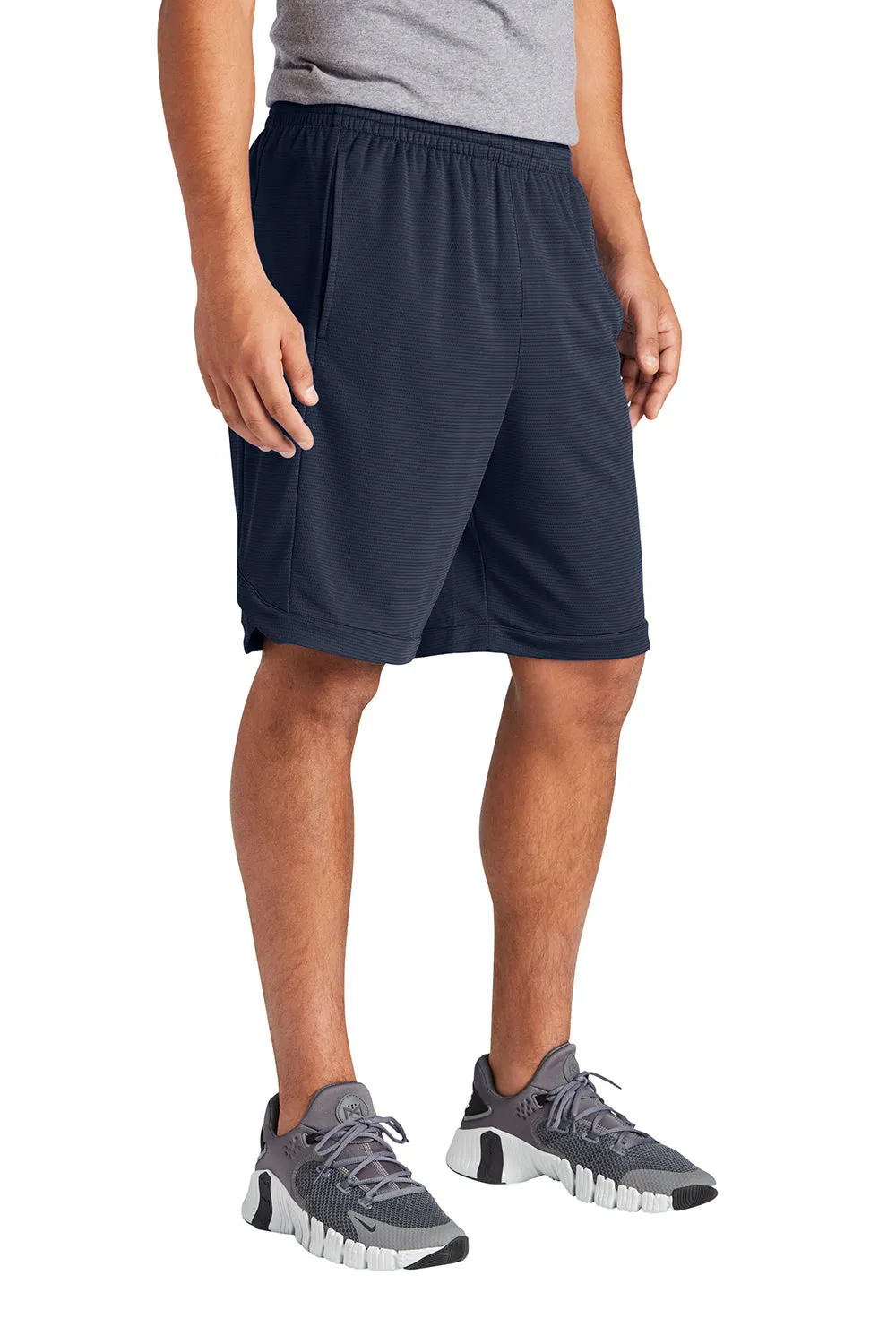 Sport-Tek Shorts de Position pour Homme PosiCharge avec Poches - Bleu Marine