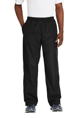 Pantalon coupe-vent résistant à l'eau pour homme avec poches Sport-Tek - Noir