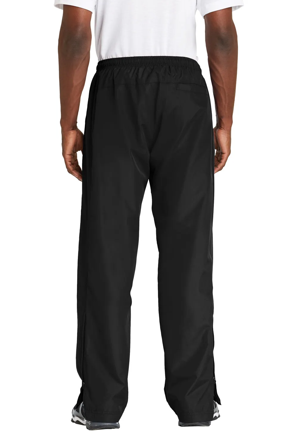 Pantalon coupe-vent résistant à l'eau pour homme avec poches Sport-Tek - Noir