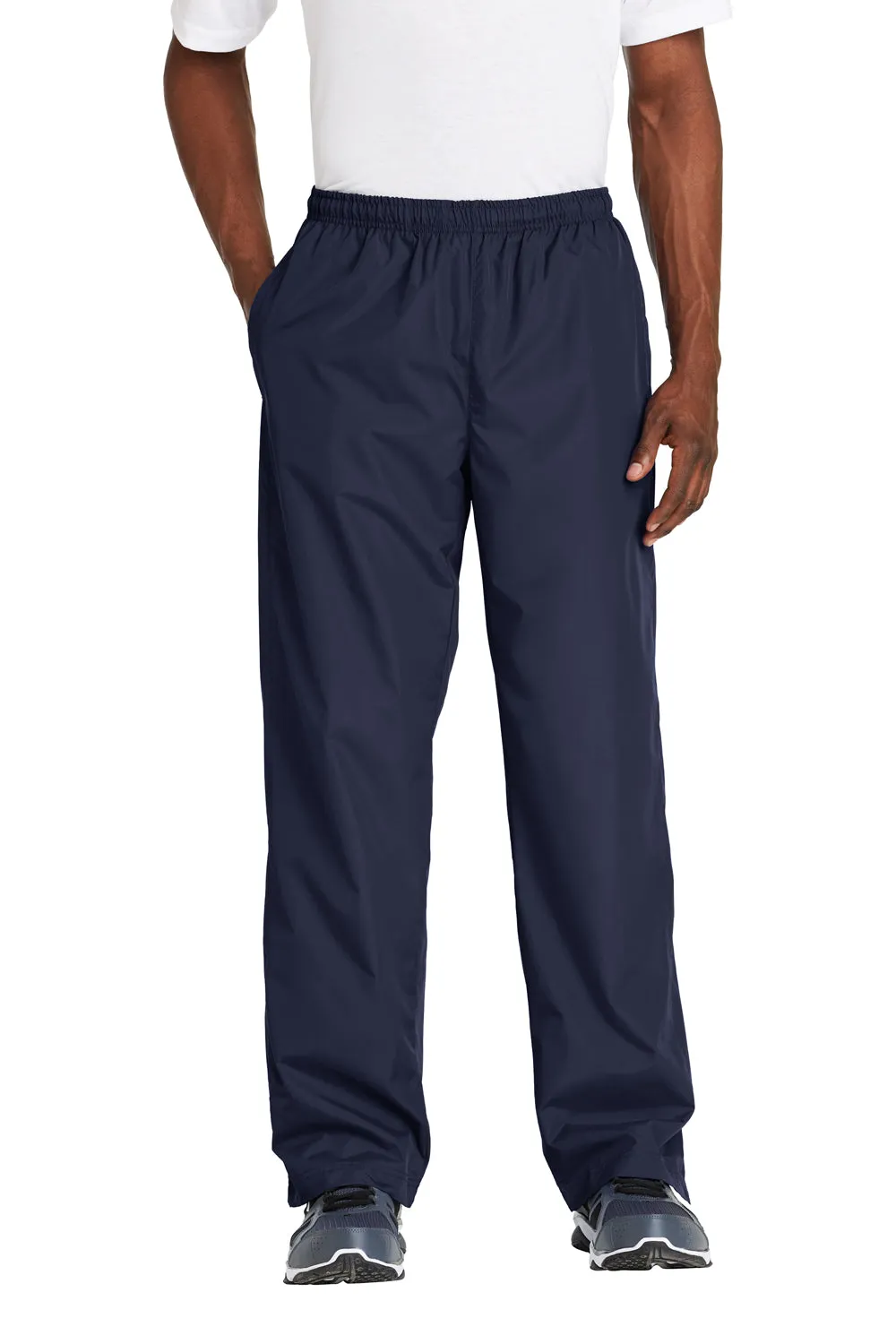 Pantalon coupe-vent résistant à l'eau pour homme Sport-Tek avec poches - Bleu marine