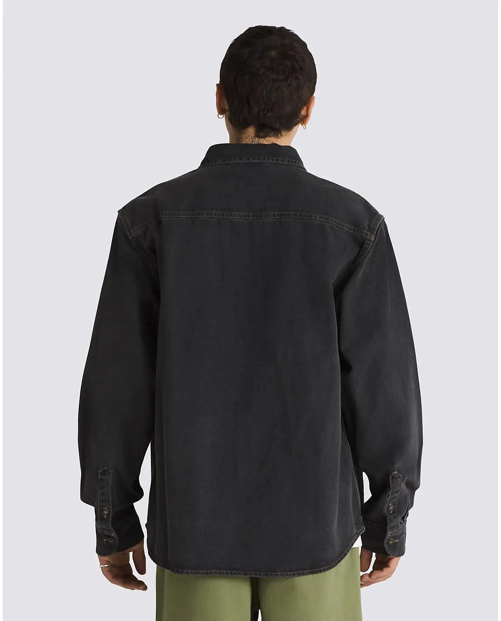 Chemise en denim Stevens en noir lavé