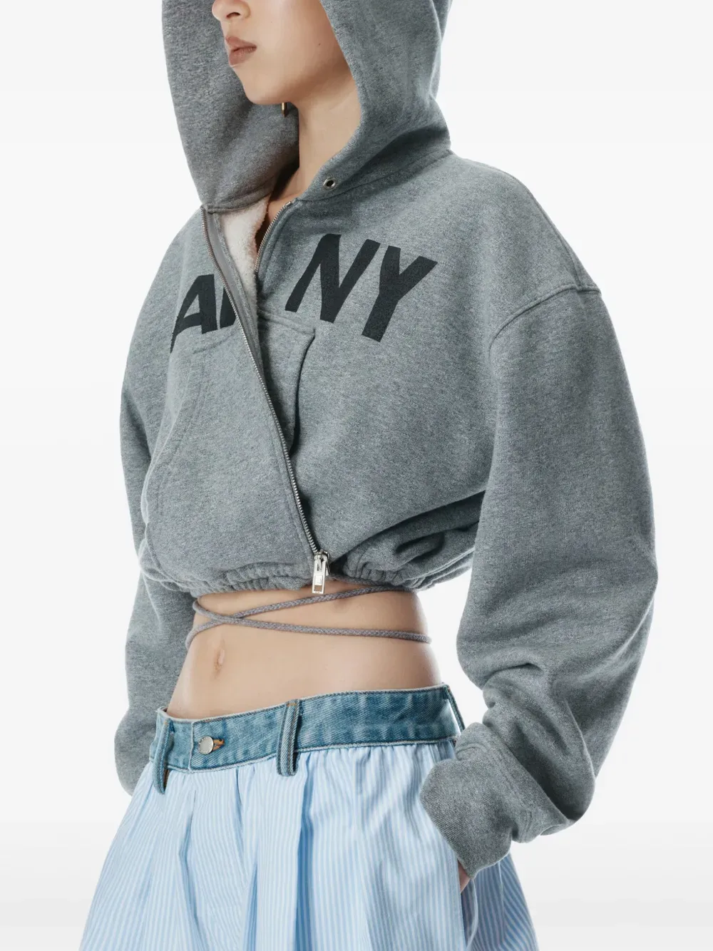 T BY ALEXANDER WANG - Shorts en denim avec ceinture pour femme_alexanderwang-t