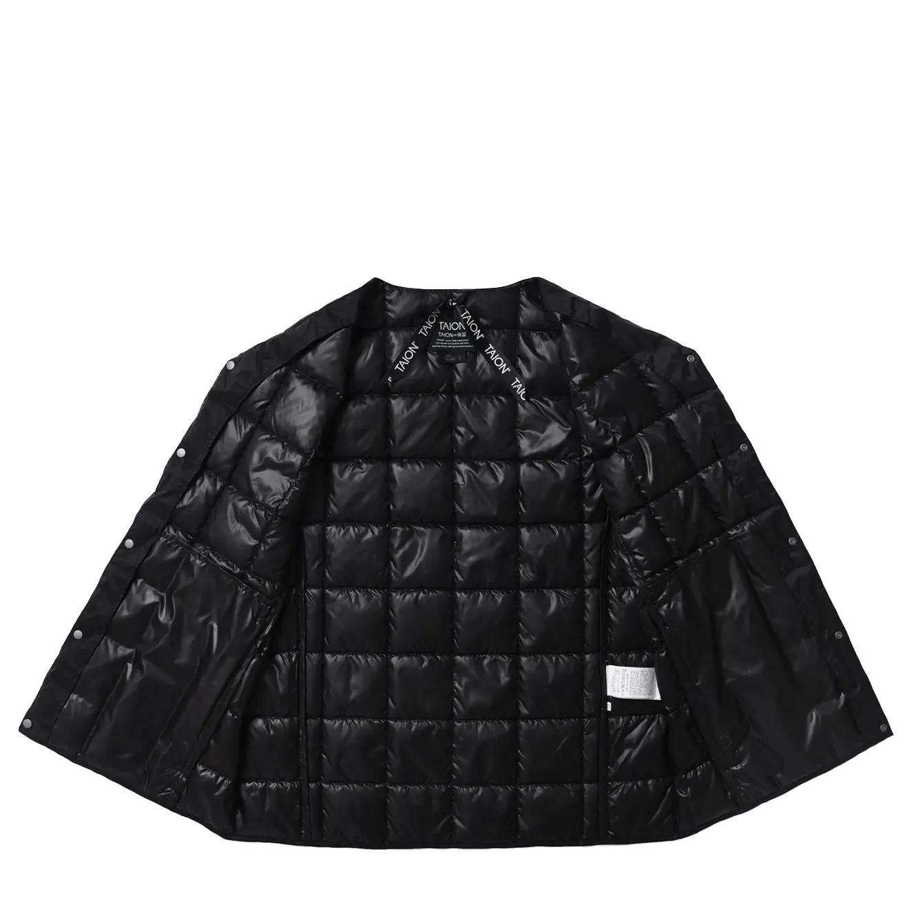Veste Taion à col en V avec boutonnage noir