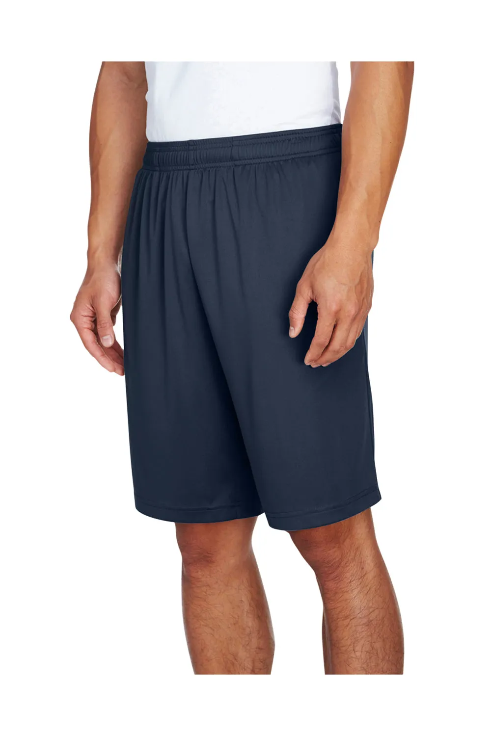 Short de performance pour hommes Team 365 Zone avec poches et évacuation de l'humidité - Bleu marine foncé