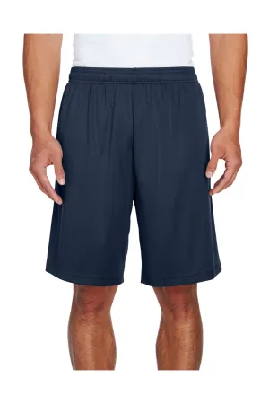 Short de performance pour hommes Team 365 Zone avec poches et évacuation de l'humidité - Bleu marine foncé