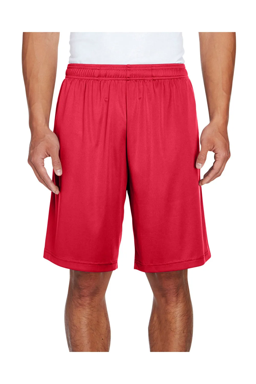 Short de performance pour hommes Team 365 Zone avec poches et évacuation de l'humidité - Rouge