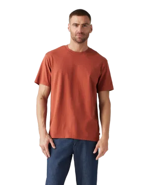 Le T-Shirt Essentiel en Jersey Rouge Peint