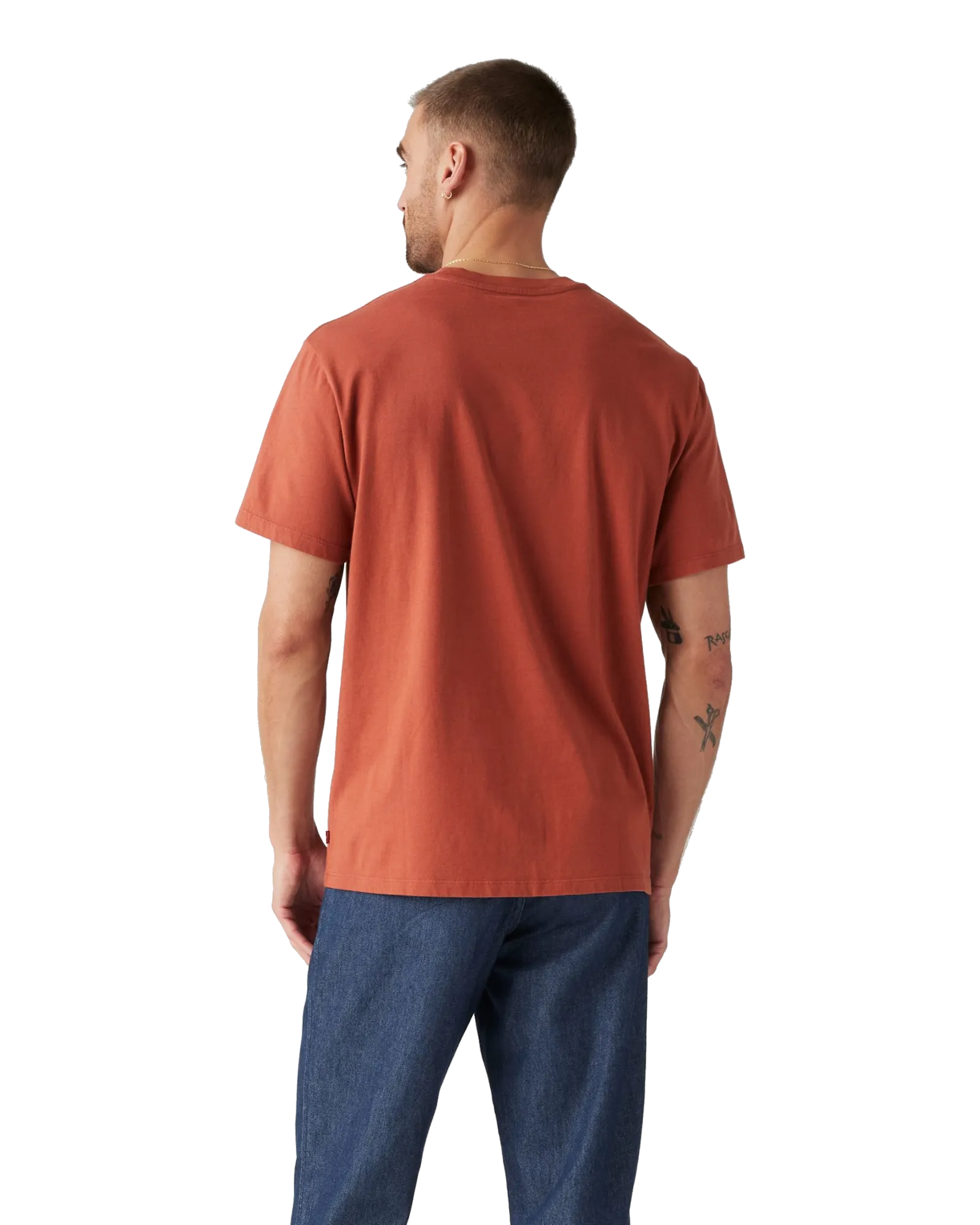 Le T-Shirt Essentiel en Jersey Rouge Peint