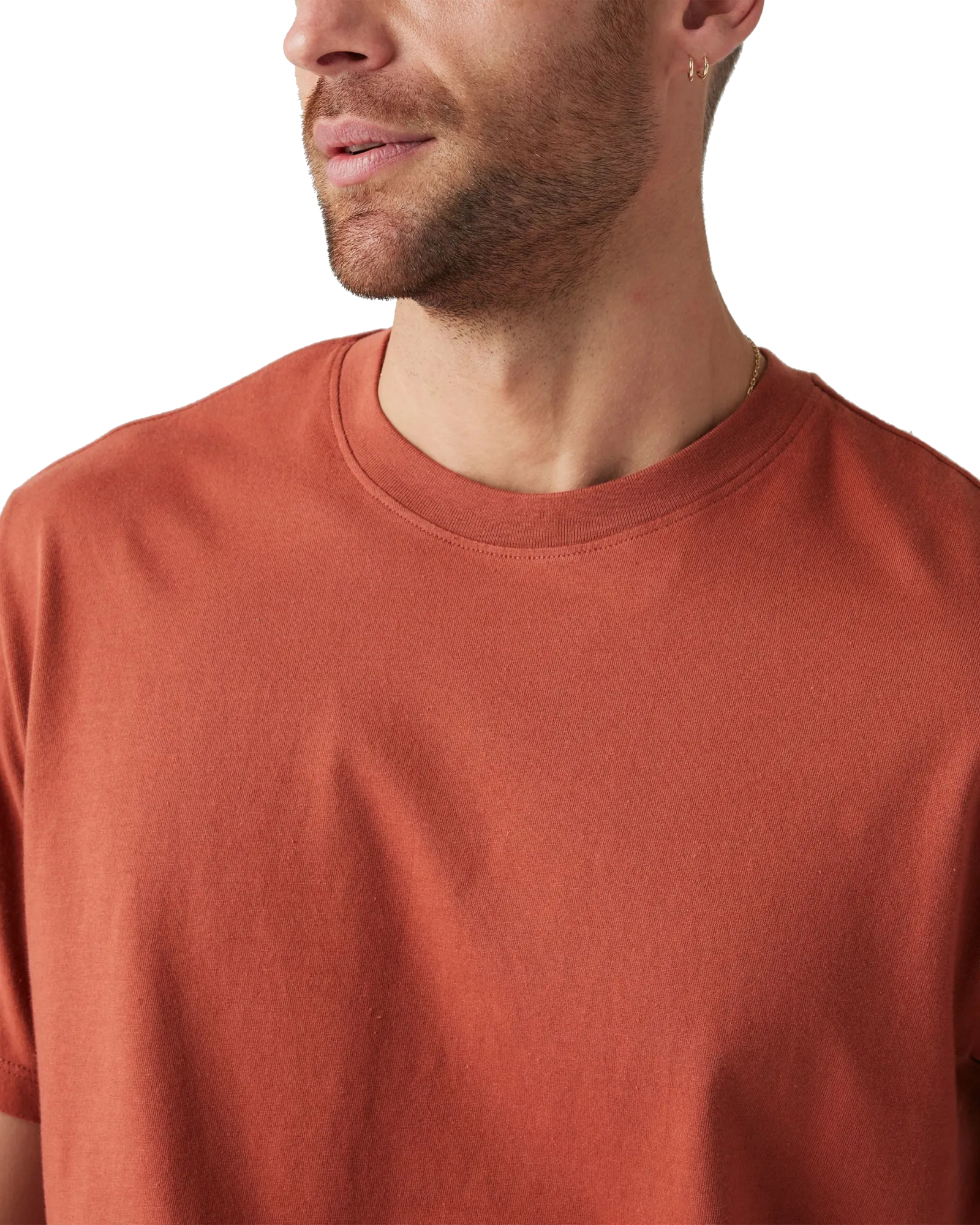 Le T-Shirt Essentiel en Jersey Rouge Peint