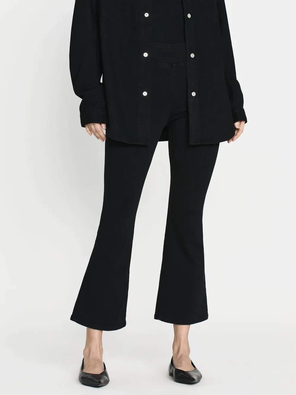 La mini botte Jetset Crop -- Noir brillant