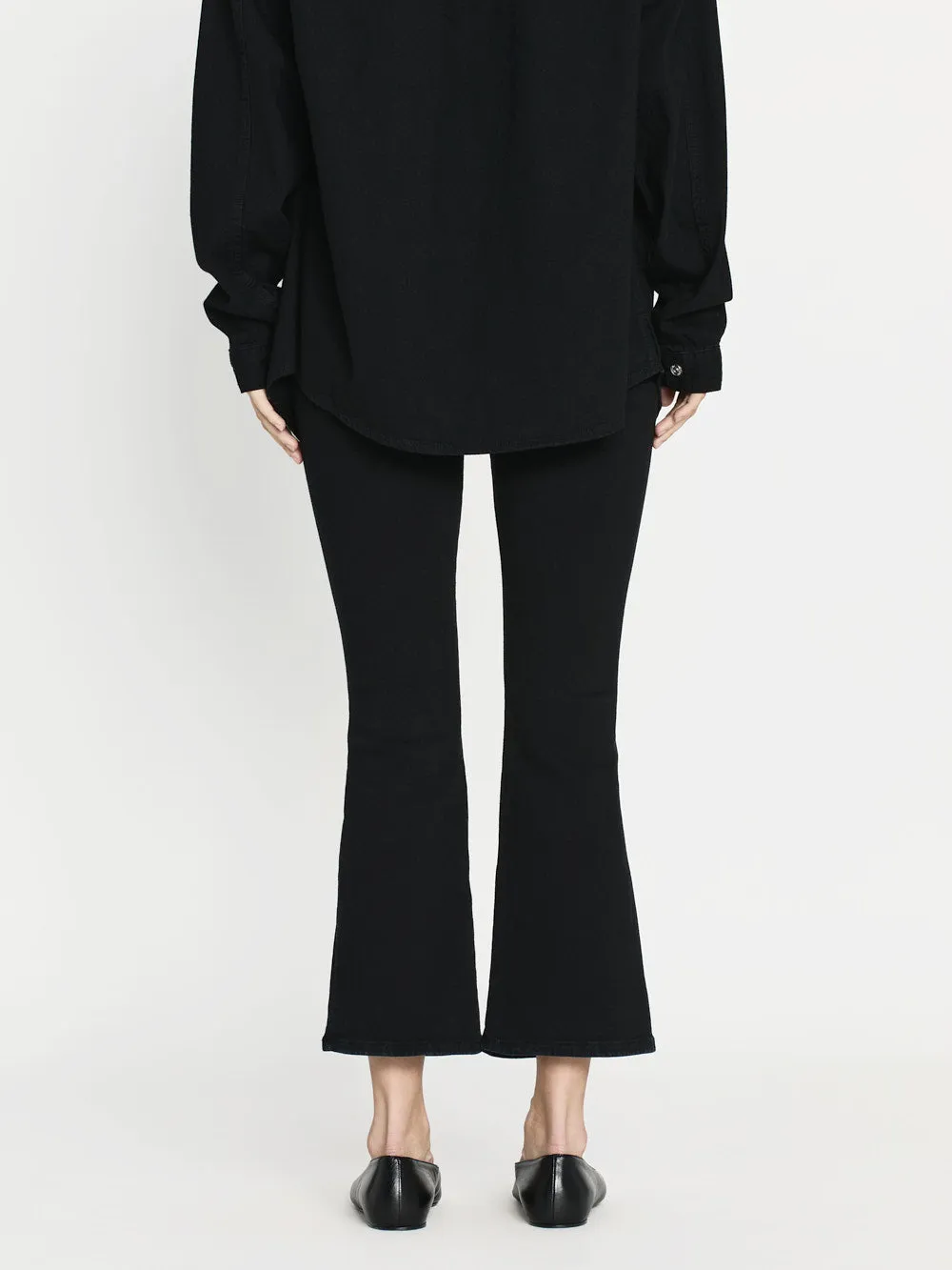 La mini botte Jetset Crop -- Noir brillant
