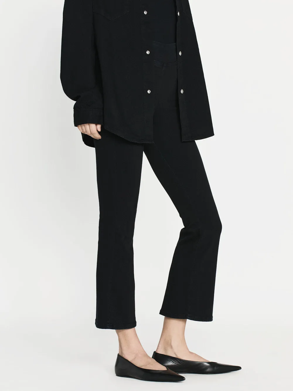 La mini botte Jetset Crop -- Noir brillant