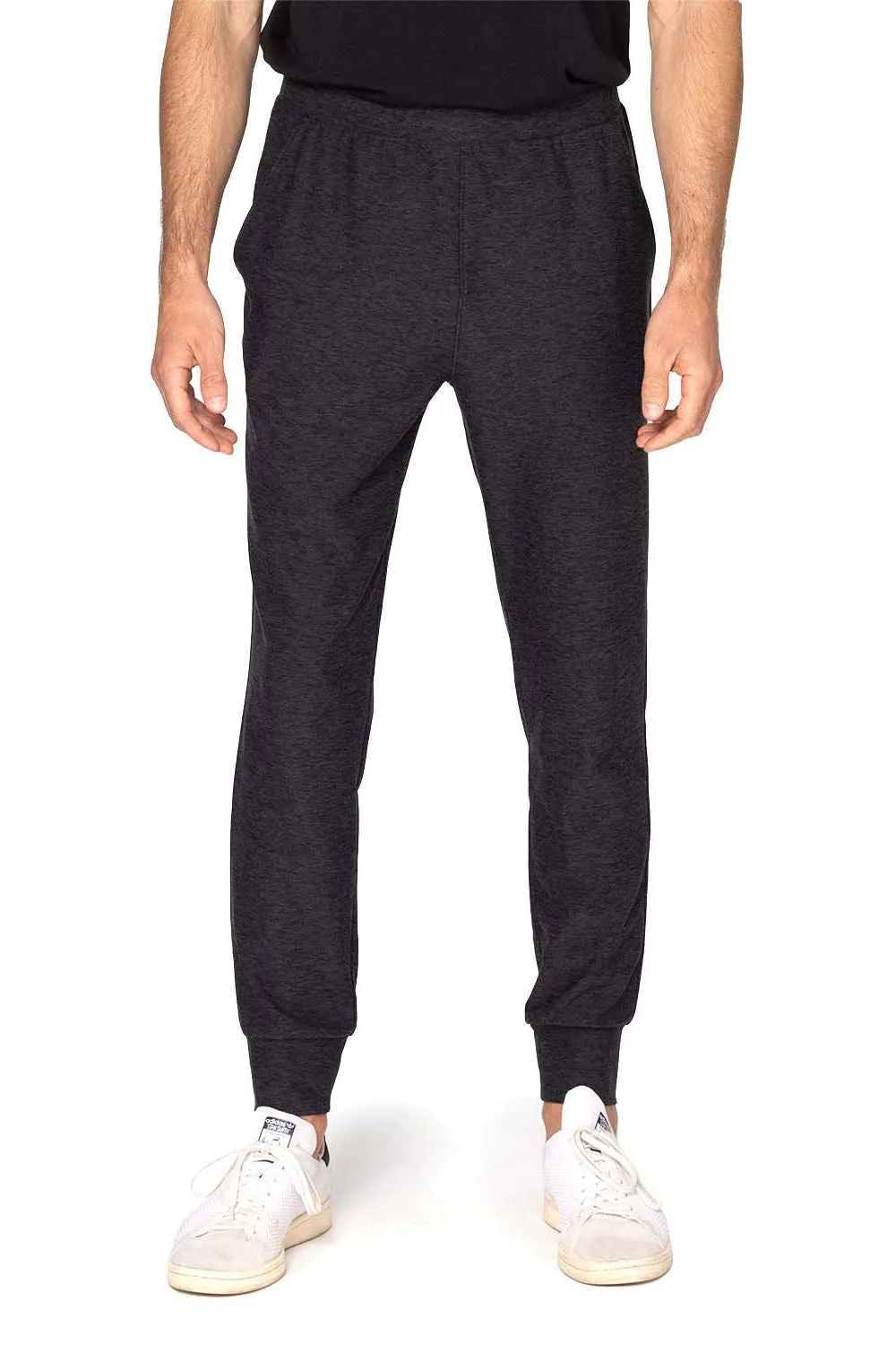 Pantalon de jogging Impact pour hommes Threadfast Apparel avec poches - Noir chiné