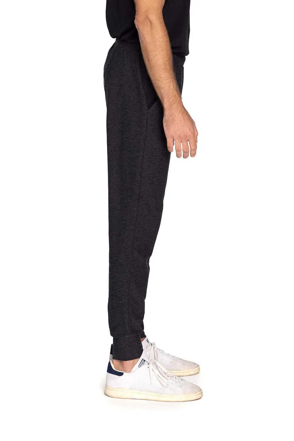 Pantalon de jogging Impact pour hommes Threadfast Apparel avec poches - Noir chiné