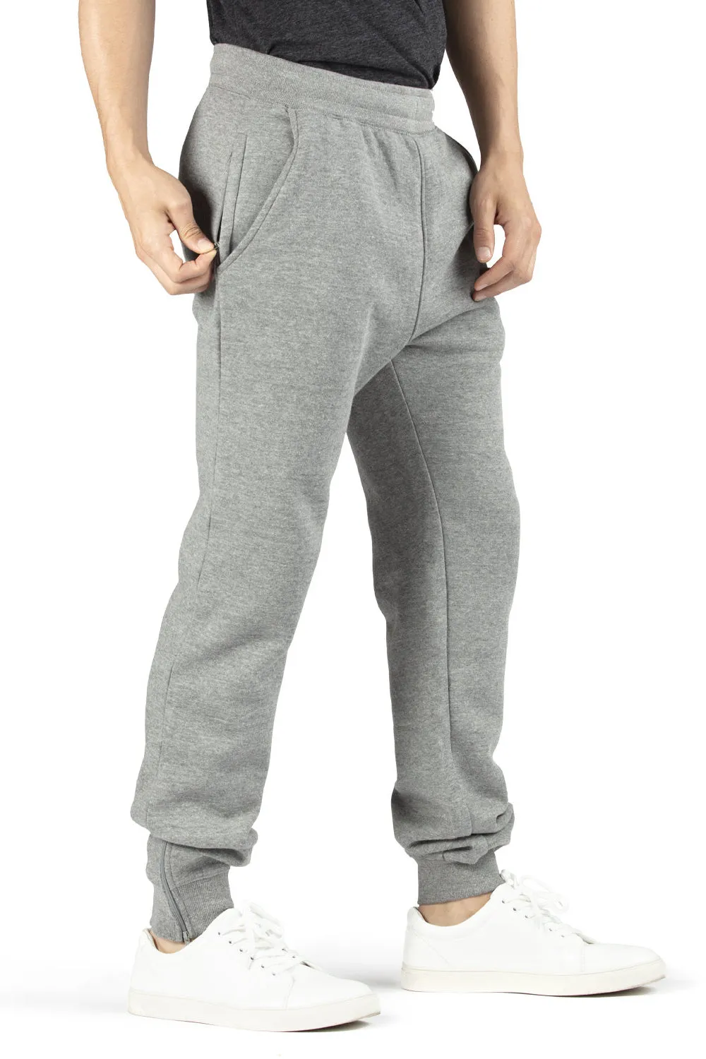 Threadfast Apparel Pantalon de survêtement ultime pour hommes avec poches - Gris chiné