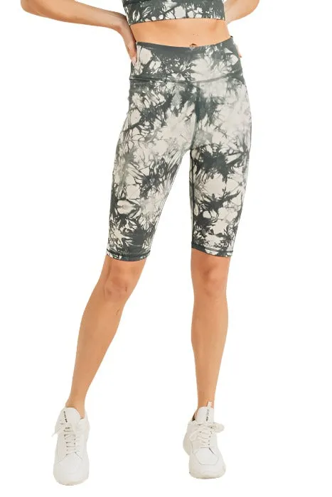 Bermuda en coton tie-dye à taille haute APH2790