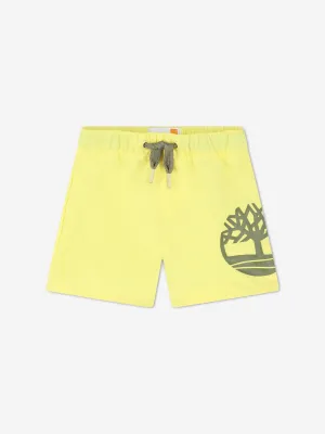Short de bain Timberland pour bébé garçon avec impression de logo en jaune