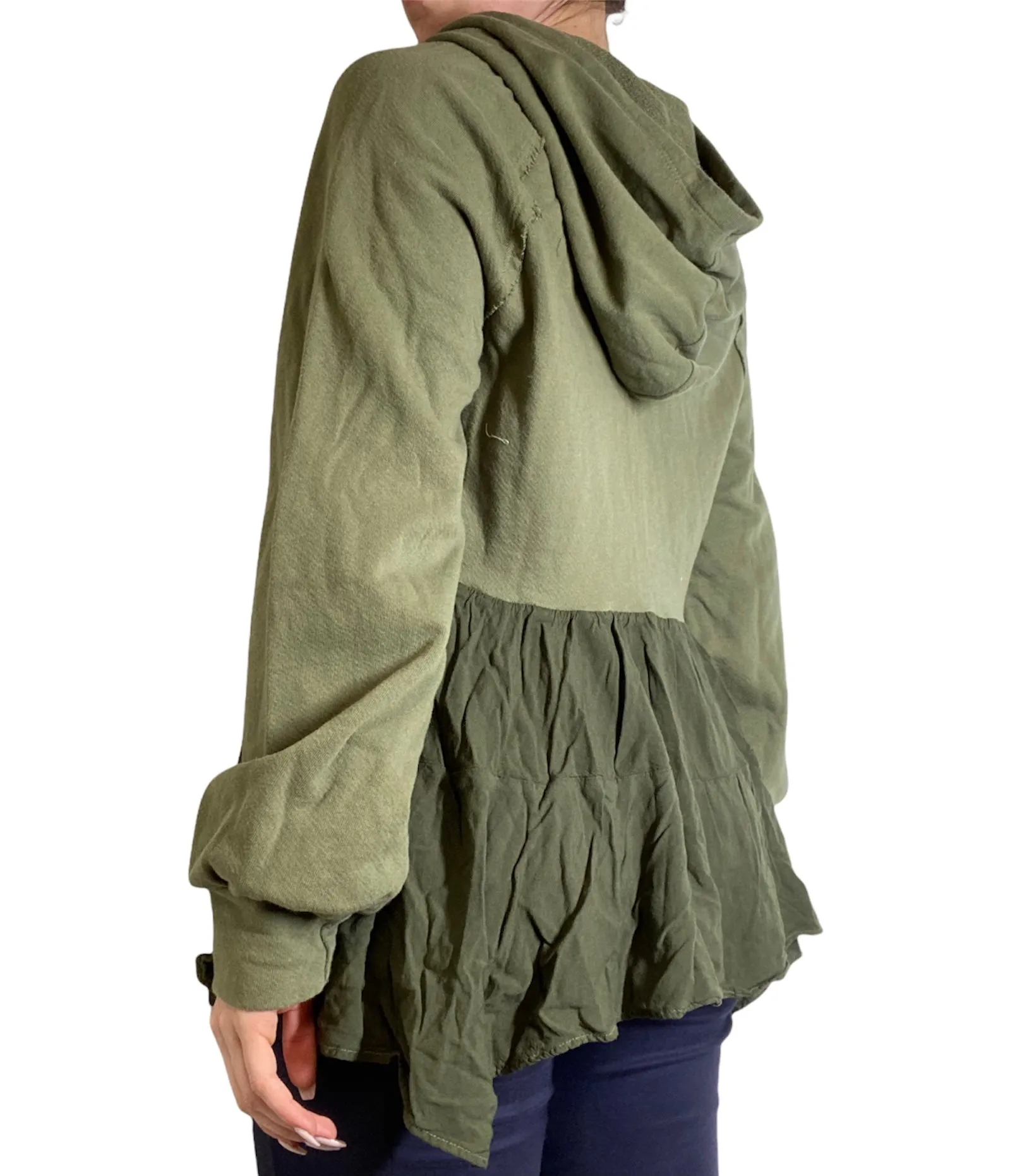 TLA Veste à capuche péplum en mousse