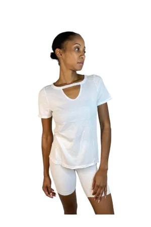 TLA T-shirt à encolure en trou de serrure - 2 couleurs