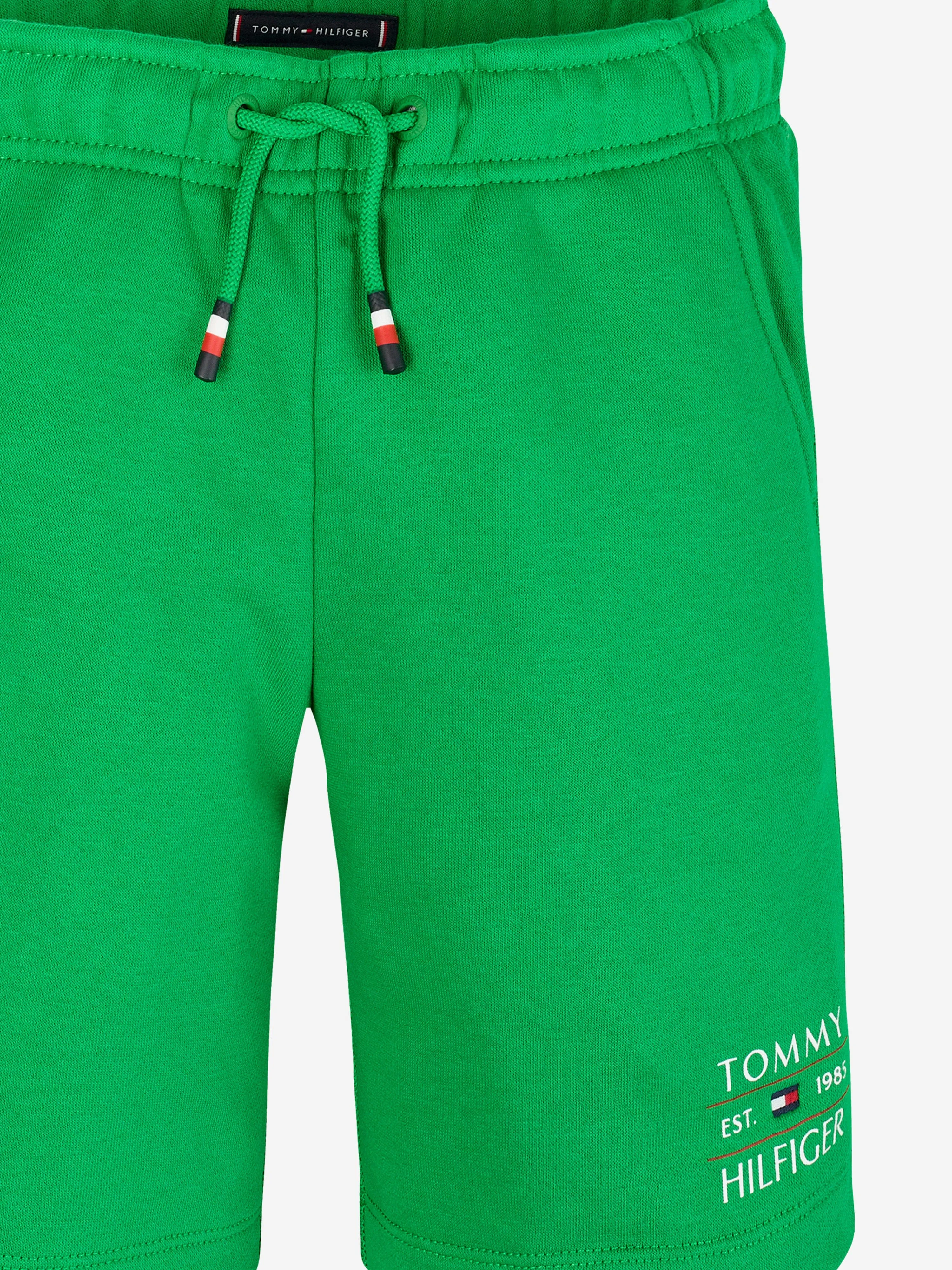 Tommy Hilfiger Shorts de survêtement à motif drapeau pour garçons en vert