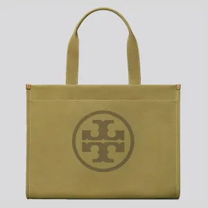 Tory Burch Sacs TORY BURCH Ella Tote en Toile Vert Sauge Foncé 148792