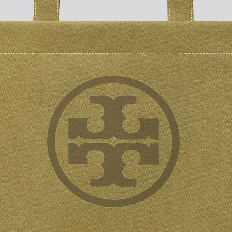 Tory Burch Sacs TORY BURCH Ella Tote en Toile Vert Sauge Foncé 148792