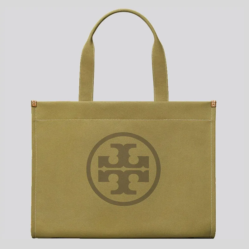 Tory Burch Sacs TORY BURCH Ella Tote en Toile Vert Sauge Foncé 148792