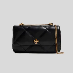 Tory Burch Sacs TORY BURCH Mini Kira Diamond Sac à Rabat Matelassé Noir 154710
